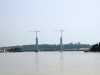 new bridge rising over la garonne river