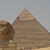 great sphinx guarding khafre pyramid