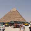 busloads of people at great pyramids