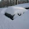 snow covering a car