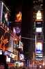 night shot of times square new york