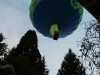 hot air balloon over our house in helsinki