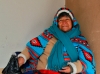 pueblo native american lady selling her selfmade jewels in Santa Fe New Mexico