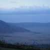Ngorongoro Crater rim in twilight blue