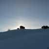 Sun setting slowly above Fiss village