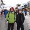 Vesa and Anu have just finished a day of skiing
