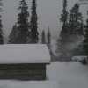 snowstorm of the winter in ruka