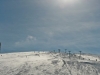 Wind blowing snow down at yllas fell