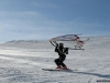 skisurfer before the jump